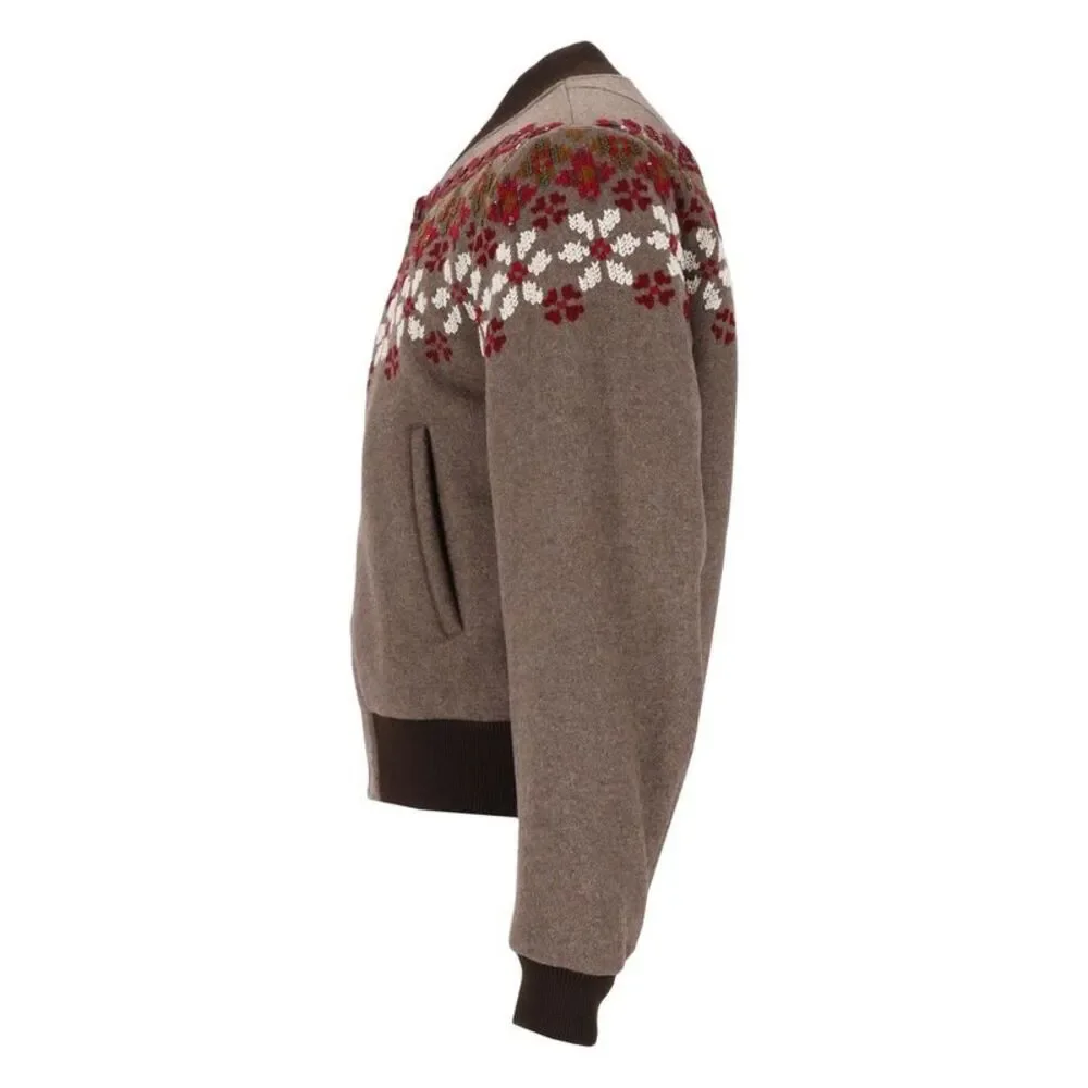 Dries Van Noten Men Valtor Bomber Jacket In Wool Blend